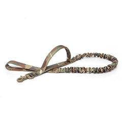 Military Tactical Dog Leash 2 Handle Quick Release Elastic Bungee