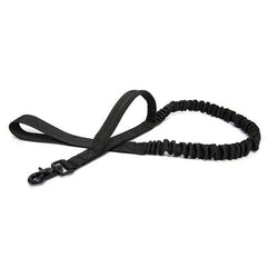 Military Tactical Dog Leash 2 Handle Quick Release Elastic Bungee