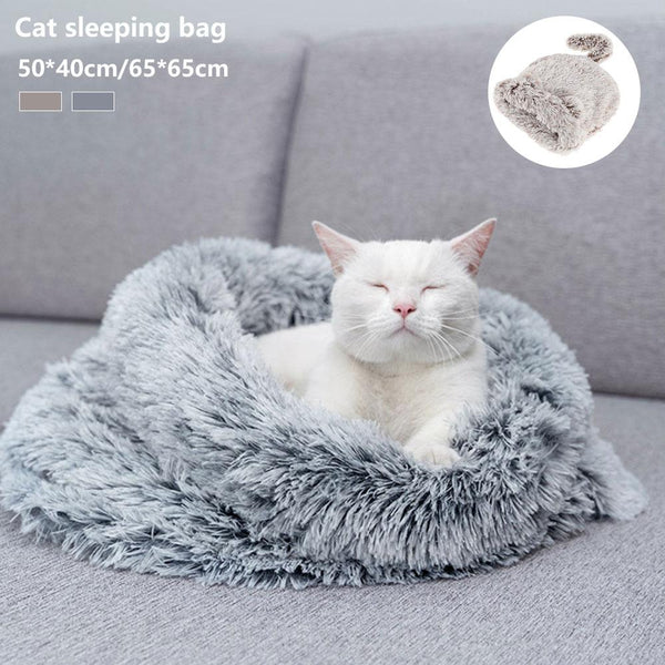 Pet Dog Cat Sleeping Bed Soft Plush  Nest Kennel Cave House Cats Cute