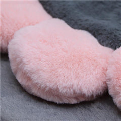 Pink Coral Fleece Dog Bed Flower Shape Home Floor Sofa Bed Sleeping