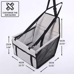 Travel Dog Car Seat Cover Folding Hammock Pet Carriers Bag Carrying